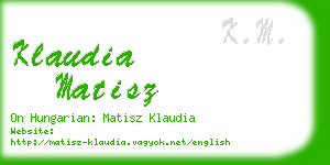 klaudia matisz business card